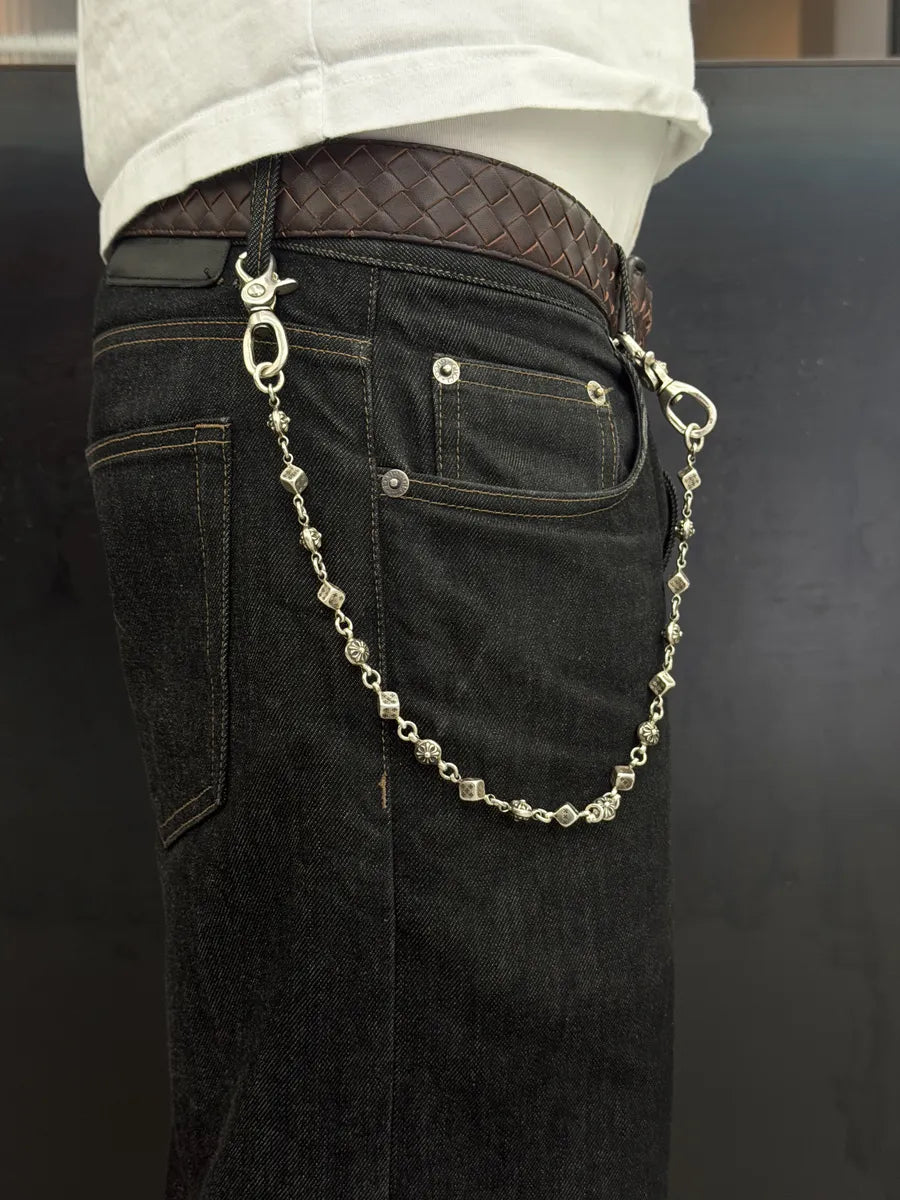 Chrome Hearts Dice and Plus Silver Wallet Chain qtGgPgF 0