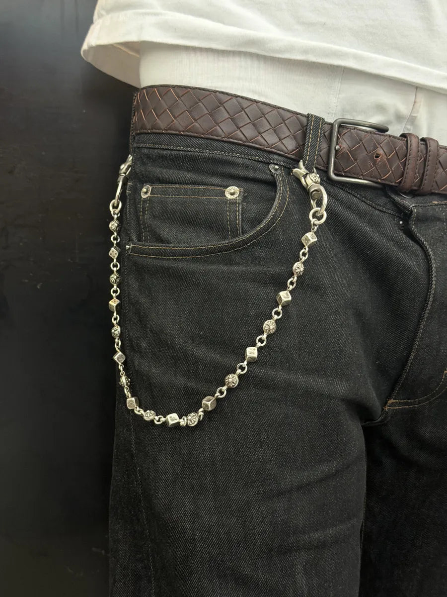 Chrome Hearts Dice and Plus Silver Wallet Chain qtGgPgF 2