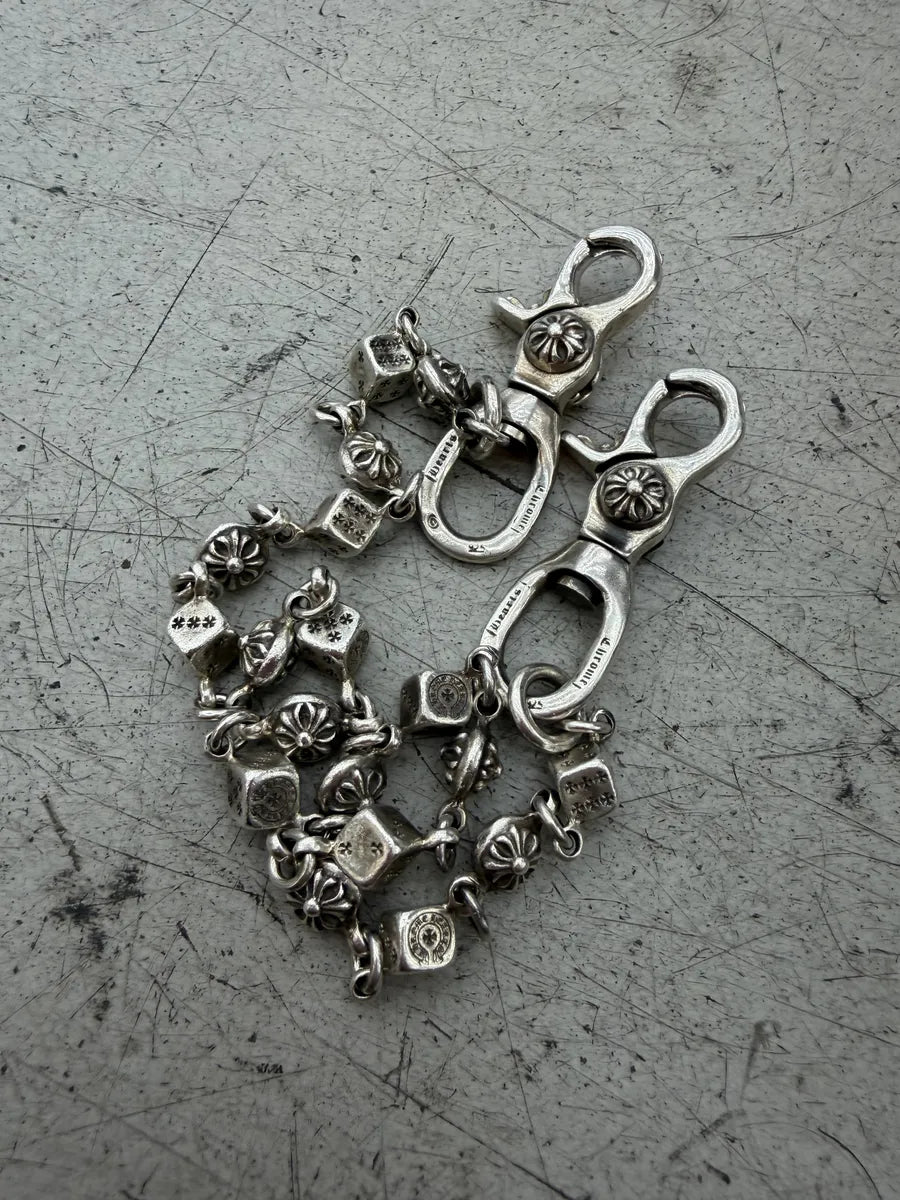 Chrome Hearts Dice and Plus Silver Wallet Chain qtGgPgF 3
