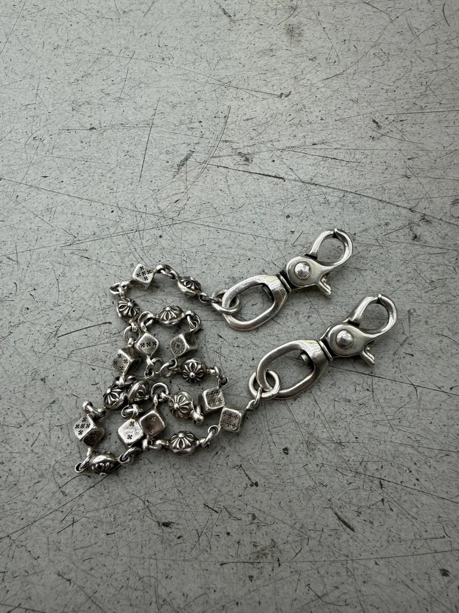 Chrome Hearts Dice and Plus Silver Wallet Chain qtGgPgF 4