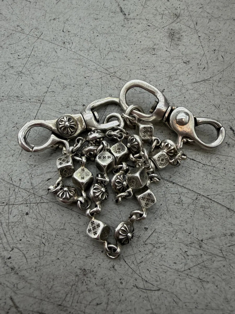 Chrome Hearts Dice and Plus Silver Wallet Chain qtGgPgF 7