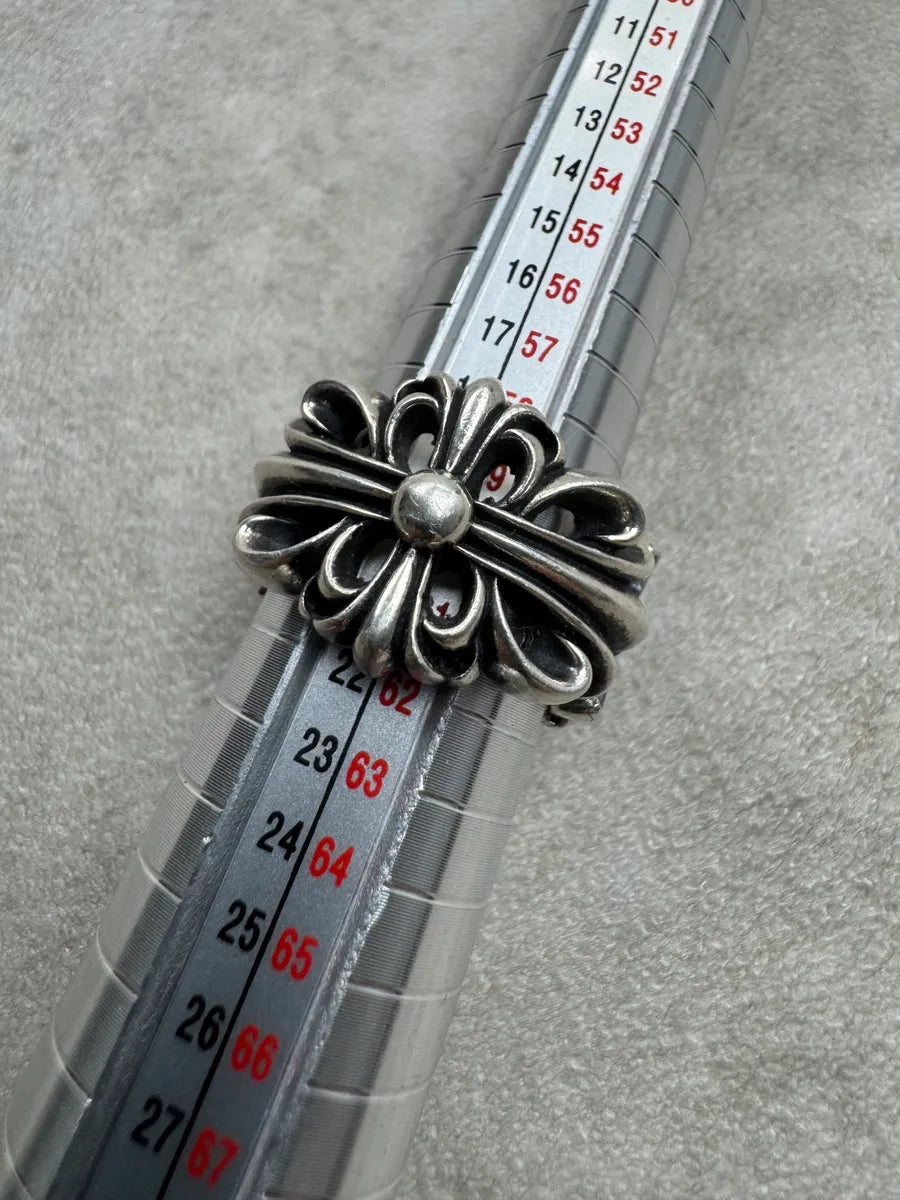 Chrome Hearts Double Floral Silver 925 Ring tqeXErq 1
