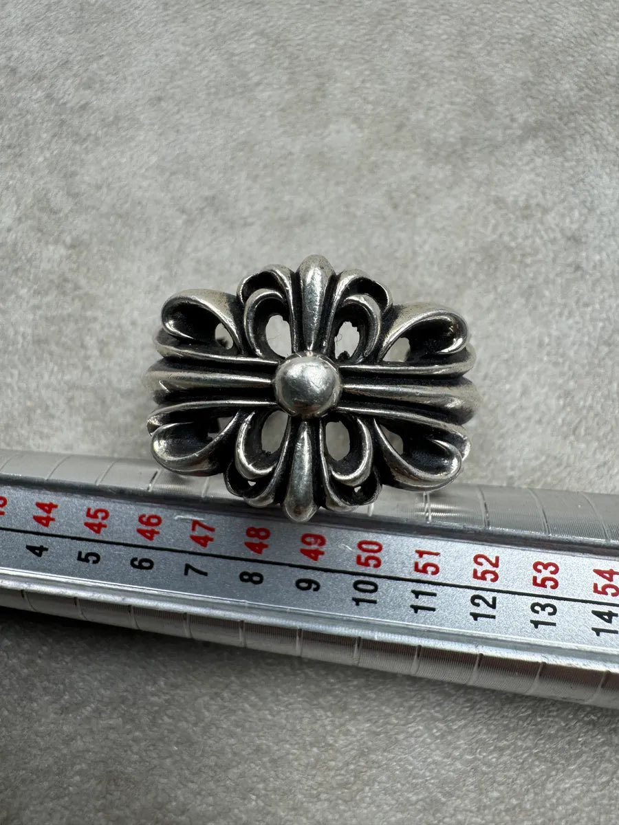 Chrome Hearts Double Floral Silver 925 Ring tqeXErq 2