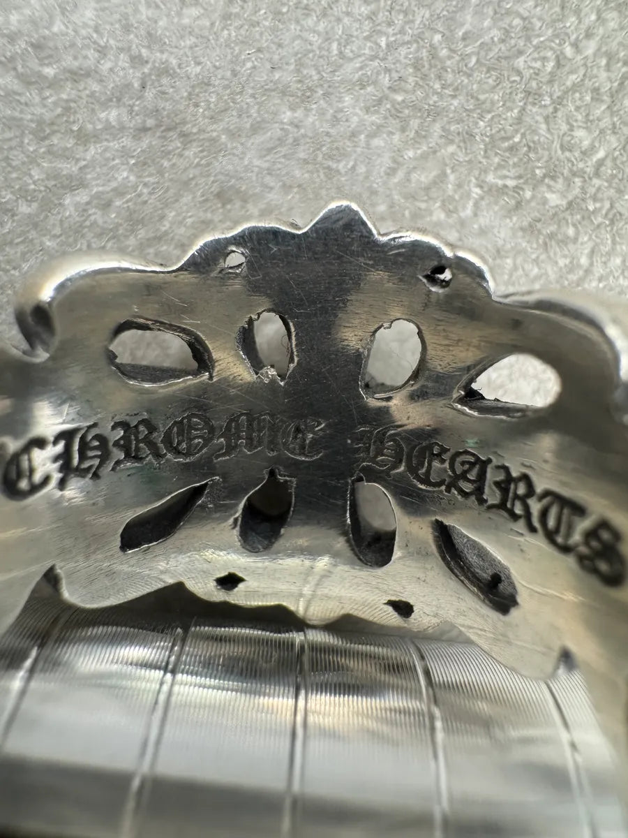 Chrome Hearts Double Floral Silver 925 Ring tqeXErq 4