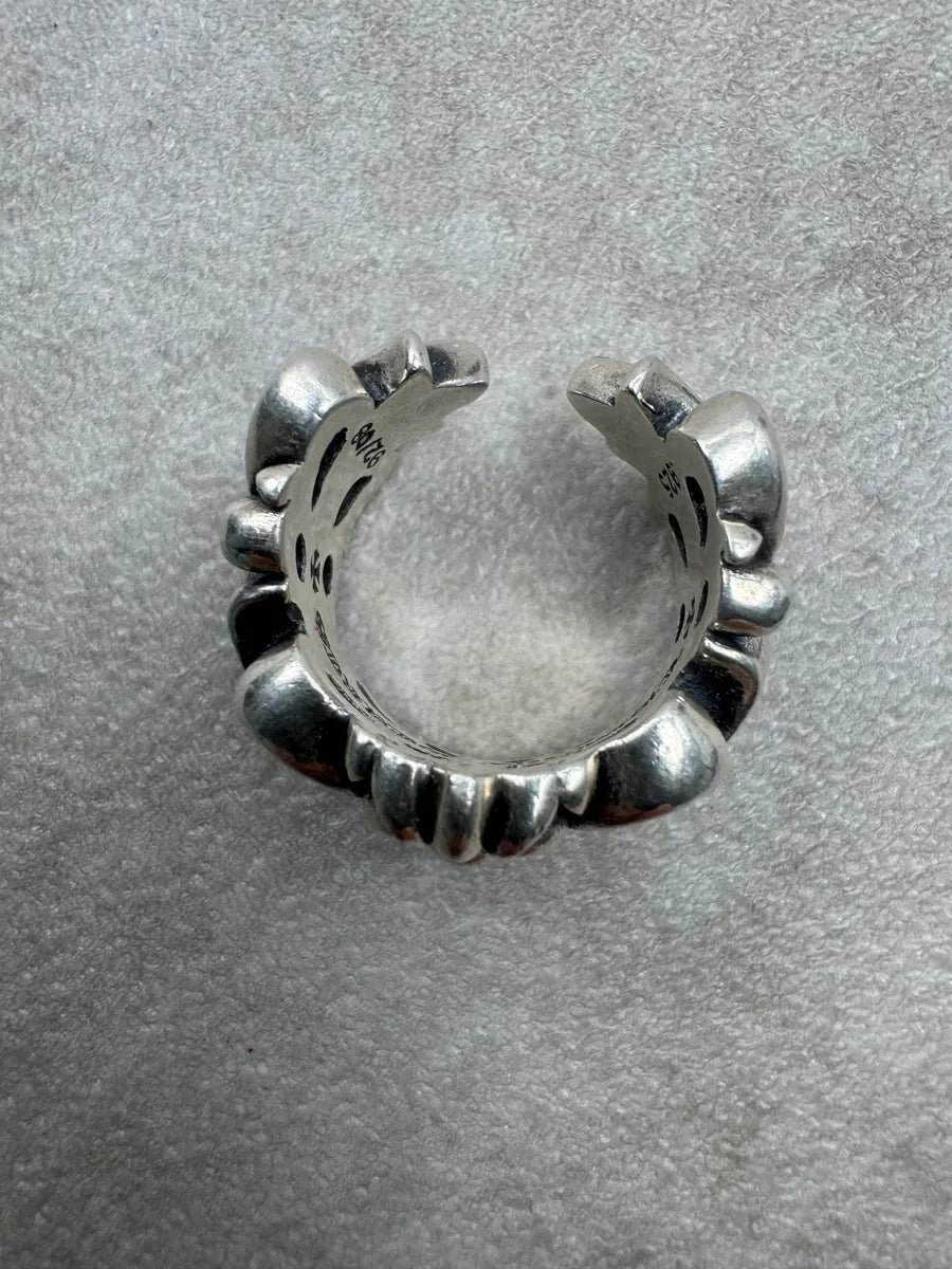 Chrome Hearts Double Floral Silver 925 Ring tqeXErq 6