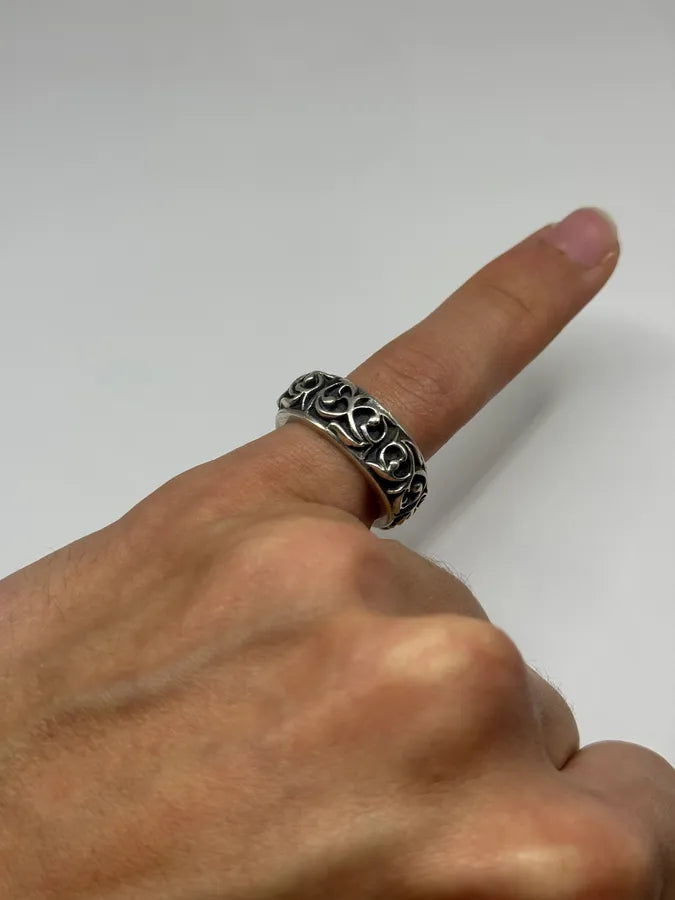 Chrome Hearts Eternity Floral Silver Ring VSPWuaD 1