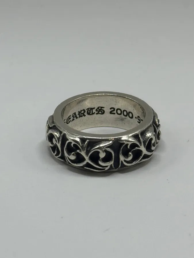 Chrome Hearts Eternity Floral Silver Ring VSPWuaD 3