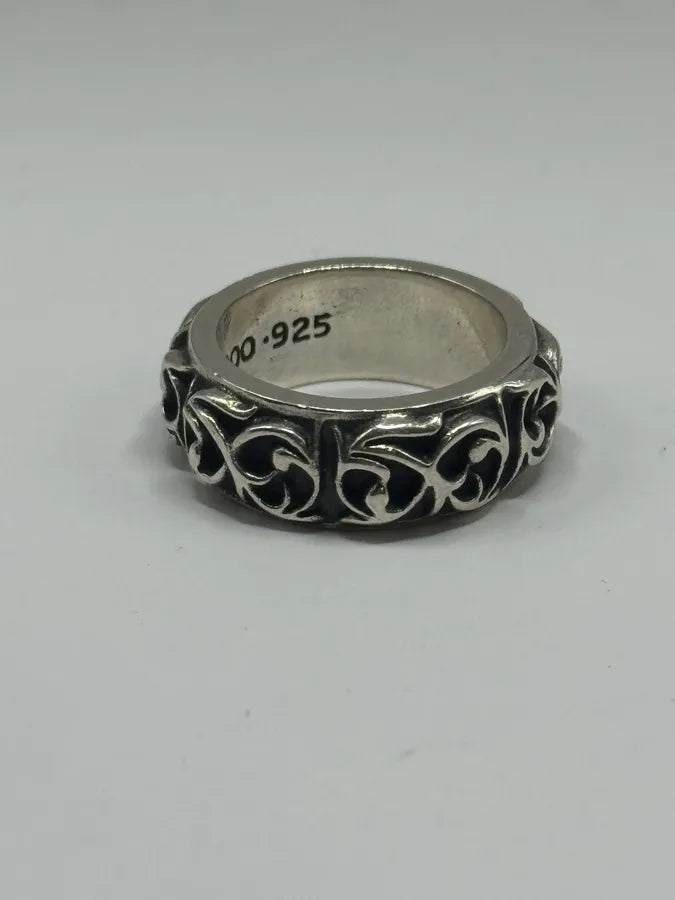 Chrome Hearts Eternity Floral Silver Ring VSPWuaD 4