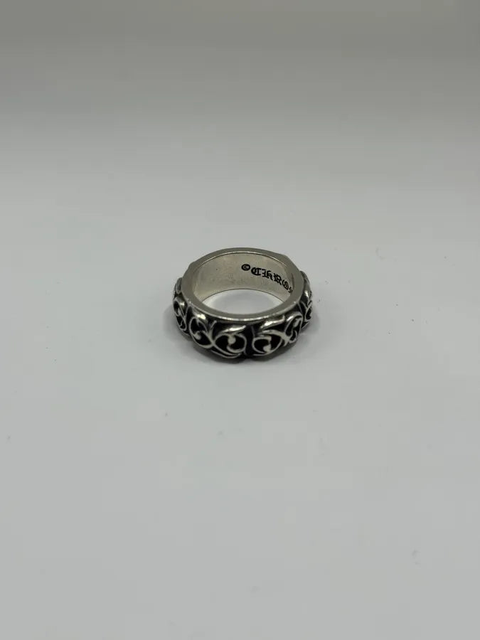 Chrome Hearts Eternity Floral Silver Ring VSPWuaD 5