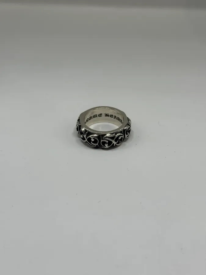 Chrome Hearts Eternity Floral Silver Ring VSPWuaD 7