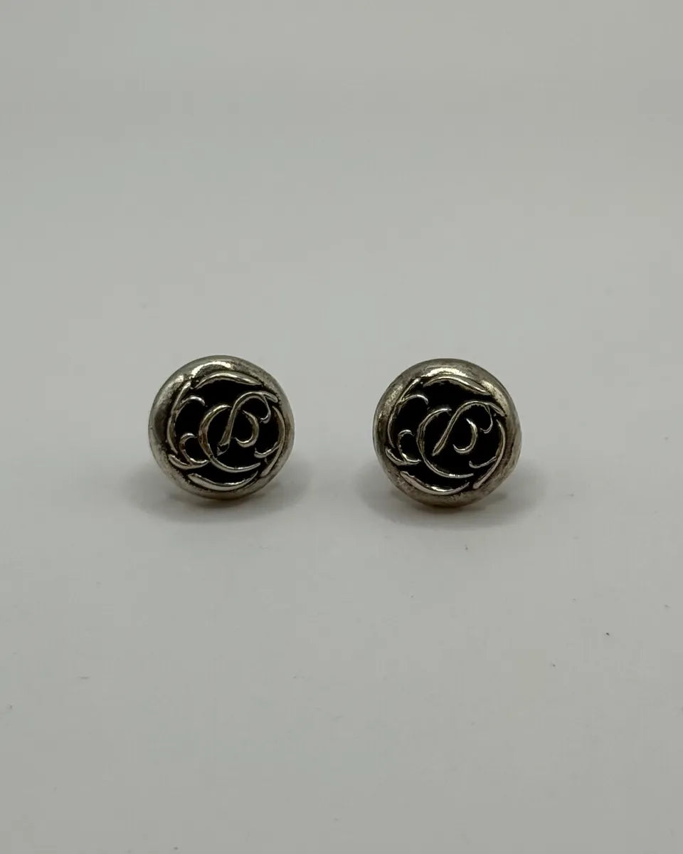 Chrome Hearts Eternity Floral Stud Silver Earring Set xnaQQEL 2