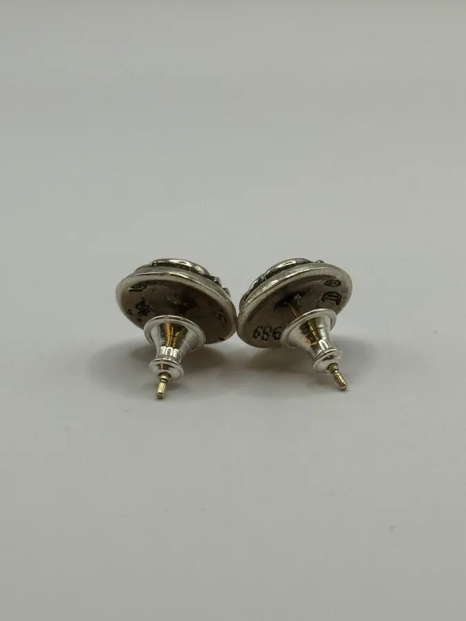 Chrome Hearts Eternity Floral Stud Silver Earring Set xnaQQEL 3