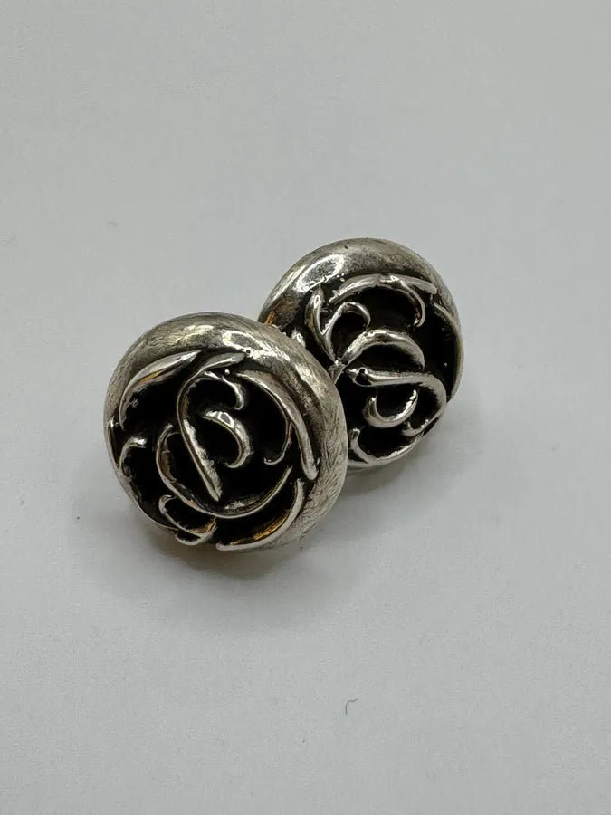 Chrome Hearts Eternity Floral Stud Silver Earring Set xnaQQEL 4