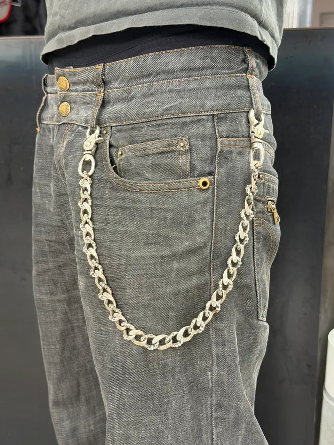 Chrome Hearts Fancy Links Silver Cross Wallet Chain sWOuCZJ 0