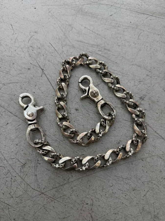 Chrome Hearts Fancy Links Silver Cross Wallet Chain sWOuCZJ 11