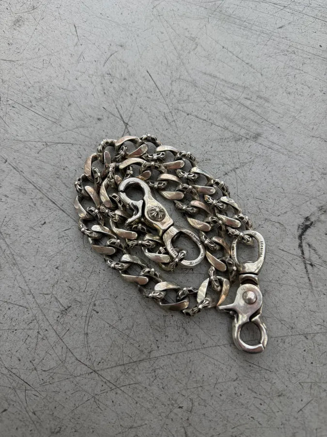 Chrome Hearts Fancy Links Silver Cross Wallet Chain sWOuCZJ 3