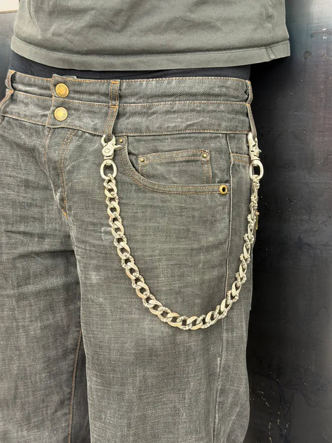 Chrome Hearts Fancy Links Silver Cross Wallet Chain sWOuCZJ 4