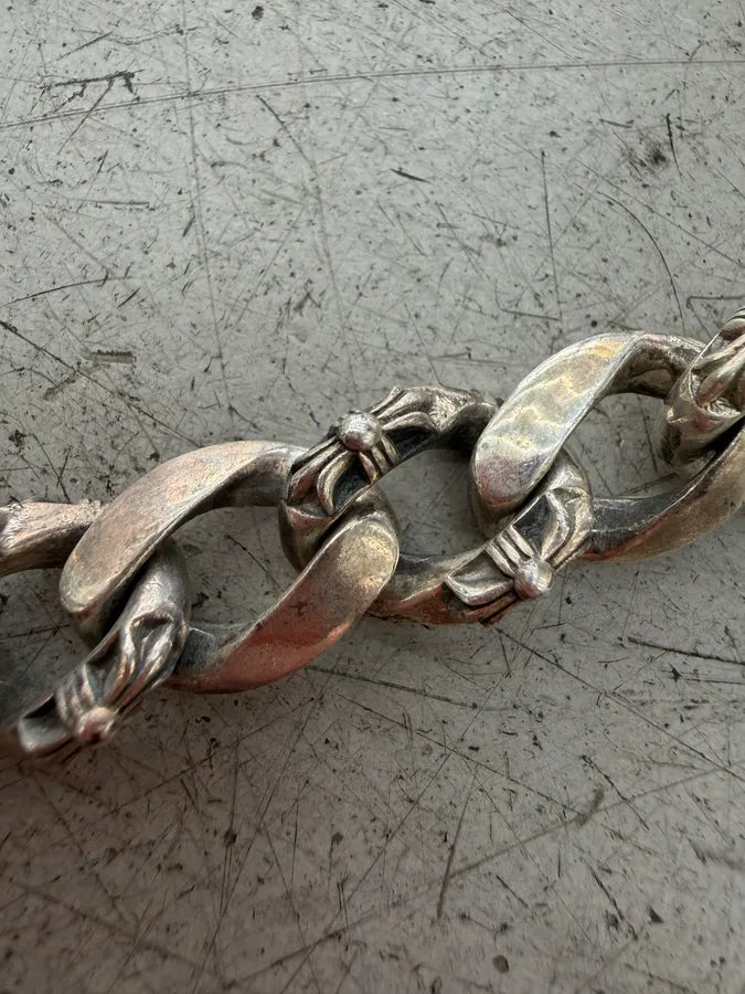 Chrome Hearts Fancy Links Silver Cross Wallet Chain sWOuCZJ 6