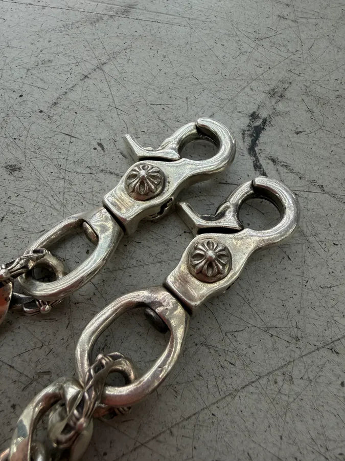 Chrome Hearts Fancy Links Silver Cross Wallet Chain sWOuCZJ 7