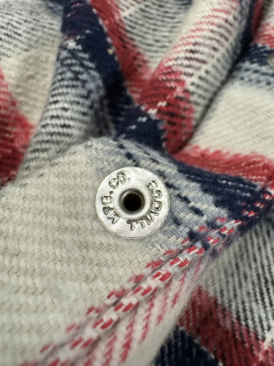 Chrome Hearts Flannel Patchwork Leather Shirt LMEfquN 13