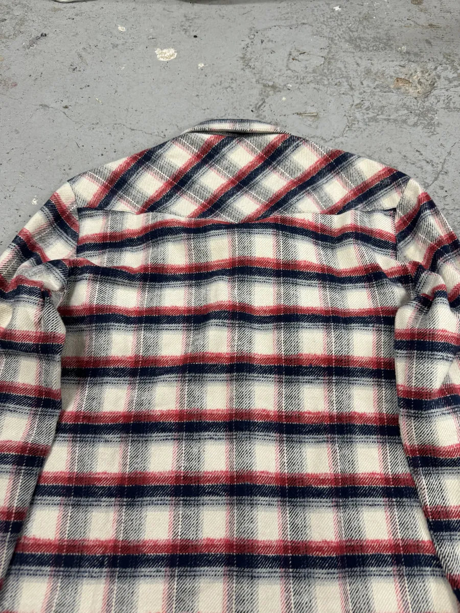 Chrome Hearts Flannel Patchwork Leather Shirt LMEfquN 7