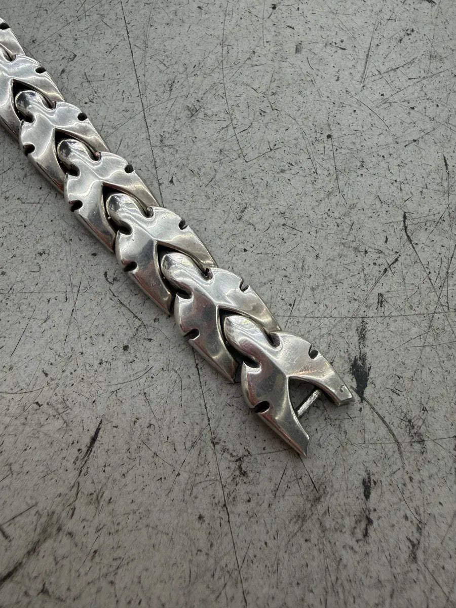 Chrome Hearts Fleur-Knee Linked Silver 925 Bracelet XpZwBKm 11