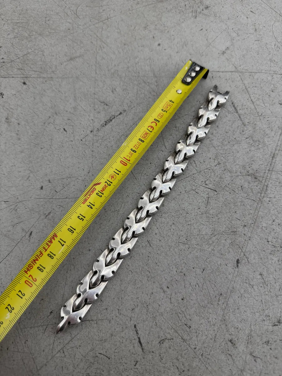 Chrome Hearts Fleur-Knee Linked Silver 925 Bracelet XpZwBKm 14