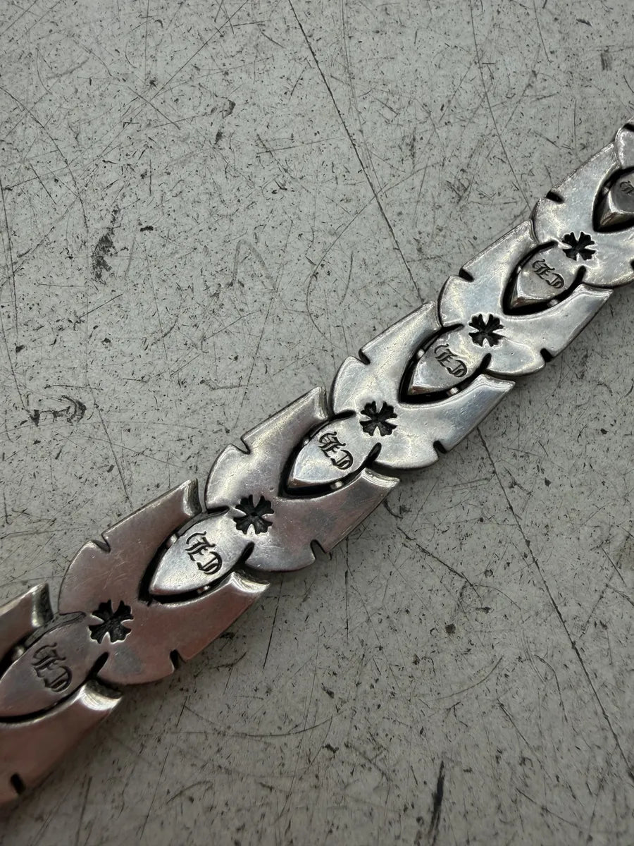 Chrome Hearts Fleur-Knee Linked Silver 925 Bracelet XpZwBKm 8