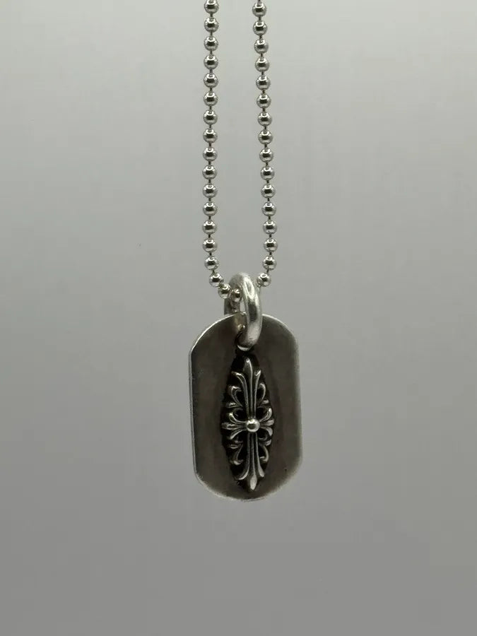Chrome Hearts Floral Cross Dog Tag Pendant buIaevq 1