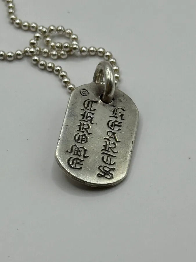 Chrome Hearts Floral Cross Dog Tag Pendant buIaevq 4
