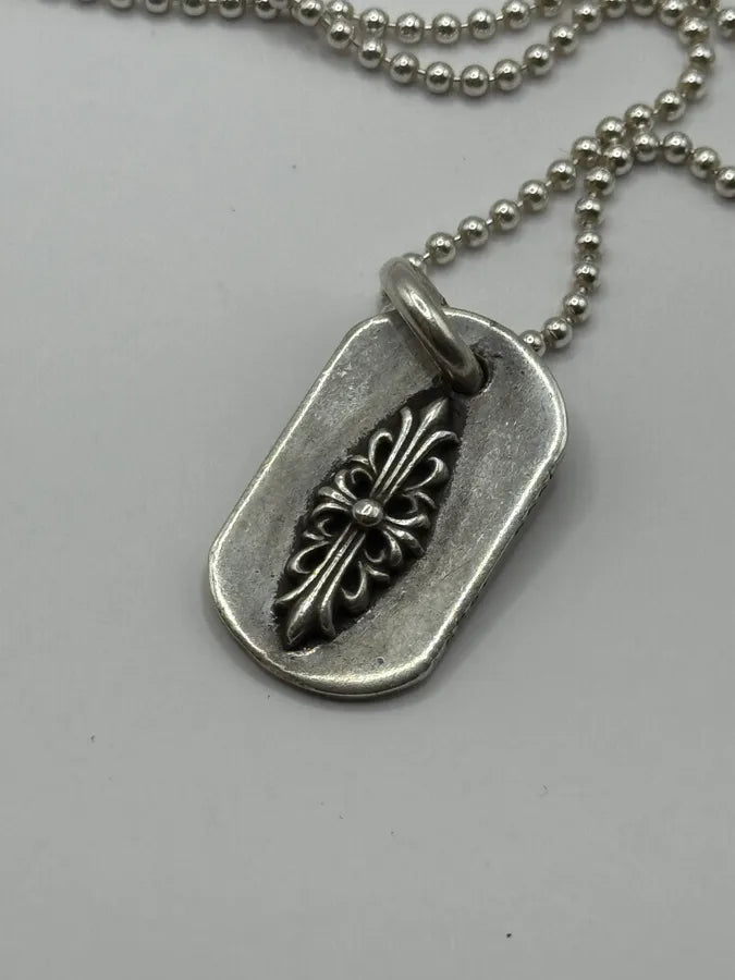 Chrome Hearts Floral Cross Dog Tag Pendant buIaevq 6