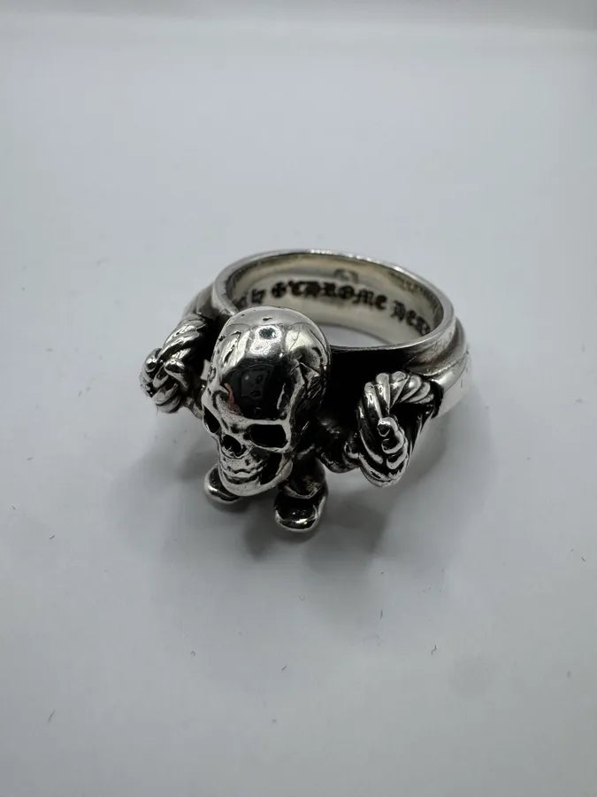 Chrome Hearts Foti Rope Silver Ring pFNaeok 2