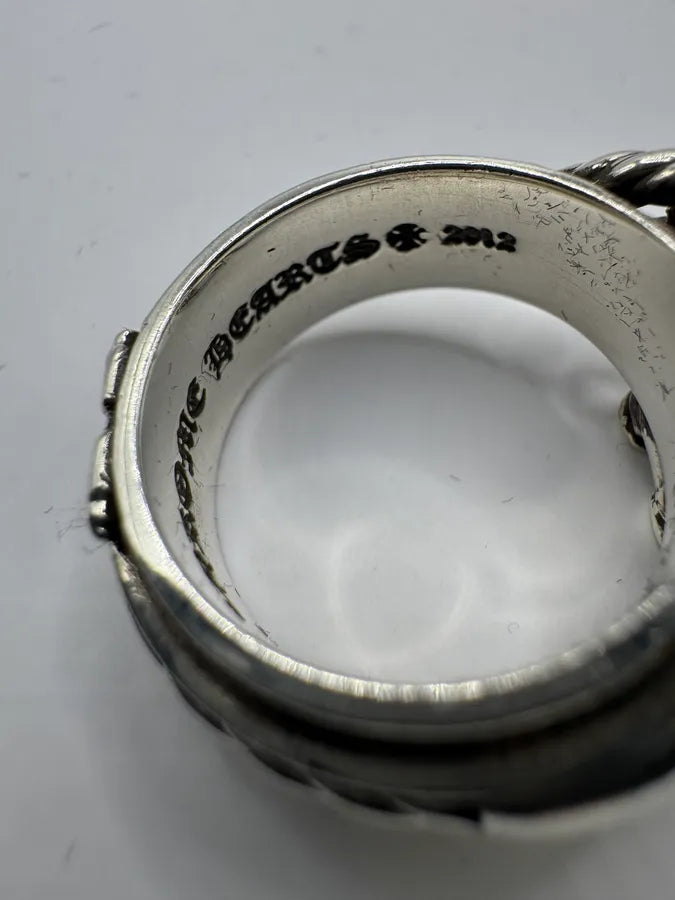 Chrome Hearts Foti Rope Silver Ring pFNaeok 4