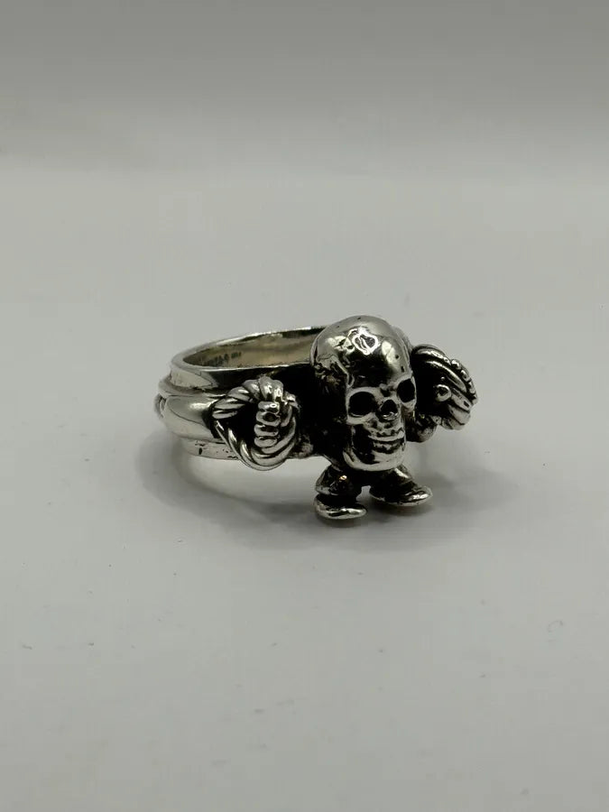 Chrome Hearts Foti Rope Silver Ring pFNaeok 6