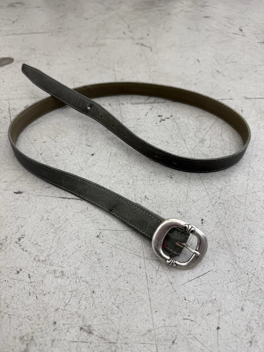 Chrome Hearts Gunslinger 925 Silver Green Leather Belt Etzhryx 1