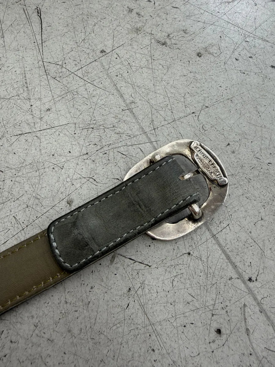 Chrome Hearts Gunslinger 925 Silver Green Leather Belt Etzhryx 10