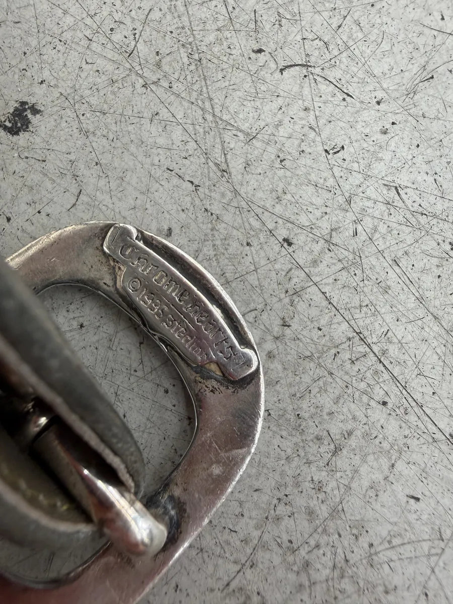 Chrome Hearts Gunslinger 925 Silver Green Leather Belt Etzhryx 5
