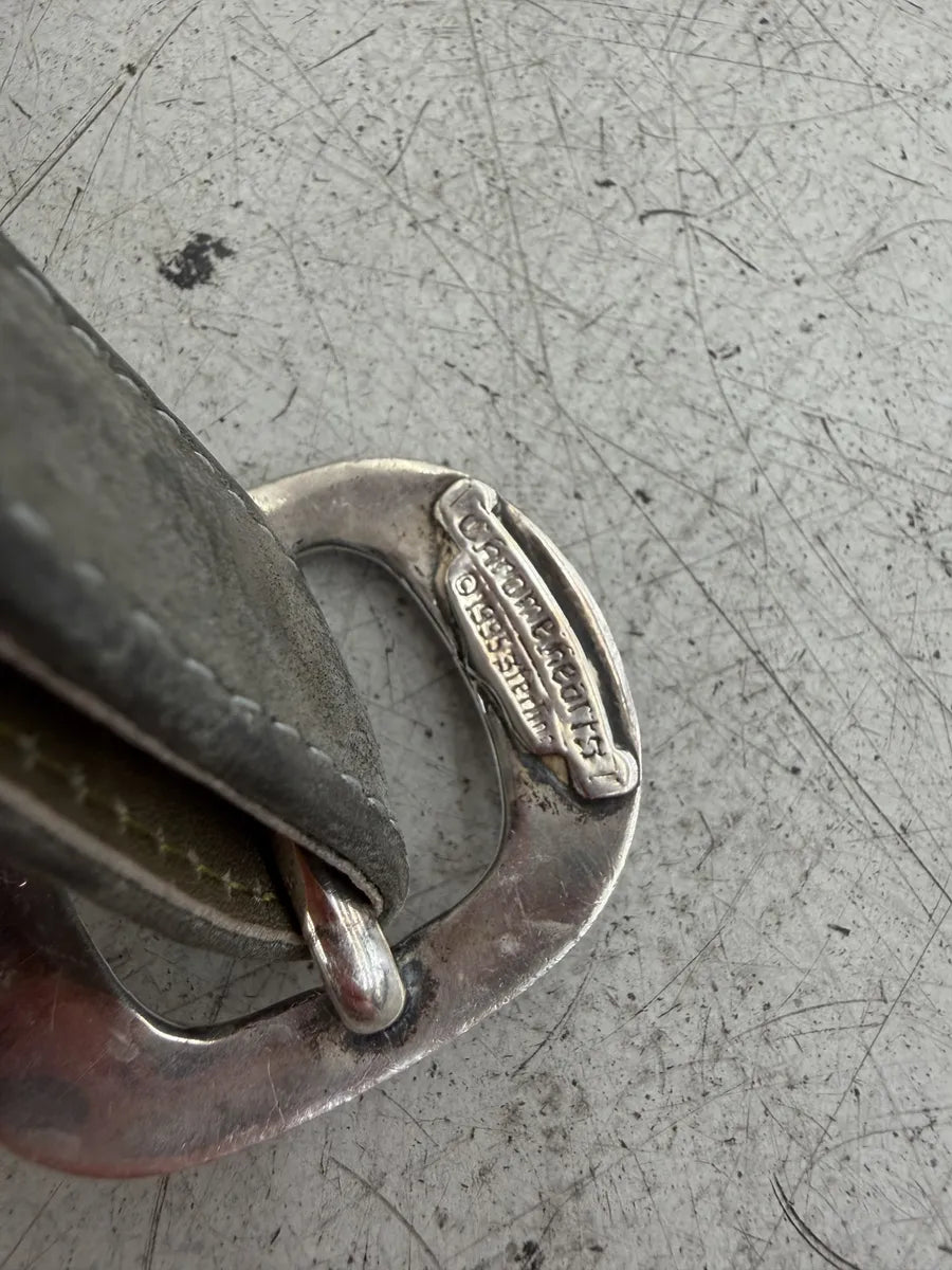 Chrome Hearts Gunslinger 925 Silver Green Leather Belt Etzhryx 6