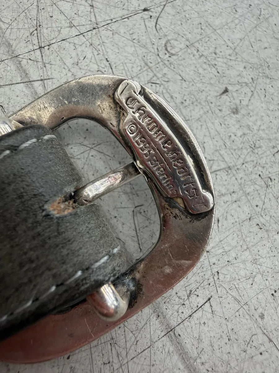 Chrome Hearts Gunslinger 925 Silver Green Leather Belt Etzhryx 8