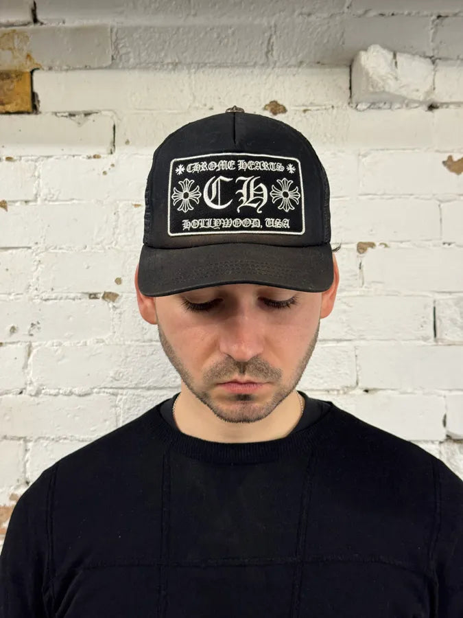 Chrome Hearts Hollywood Black Faded Cap FFSDNNm 1