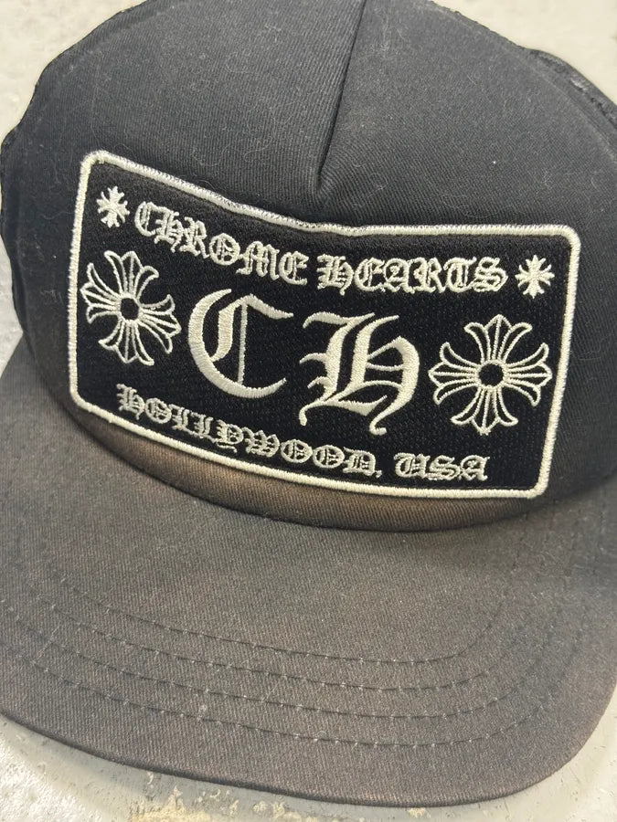 Chrome Hearts Hollywood Black Faded Cap FFSDNNm 3