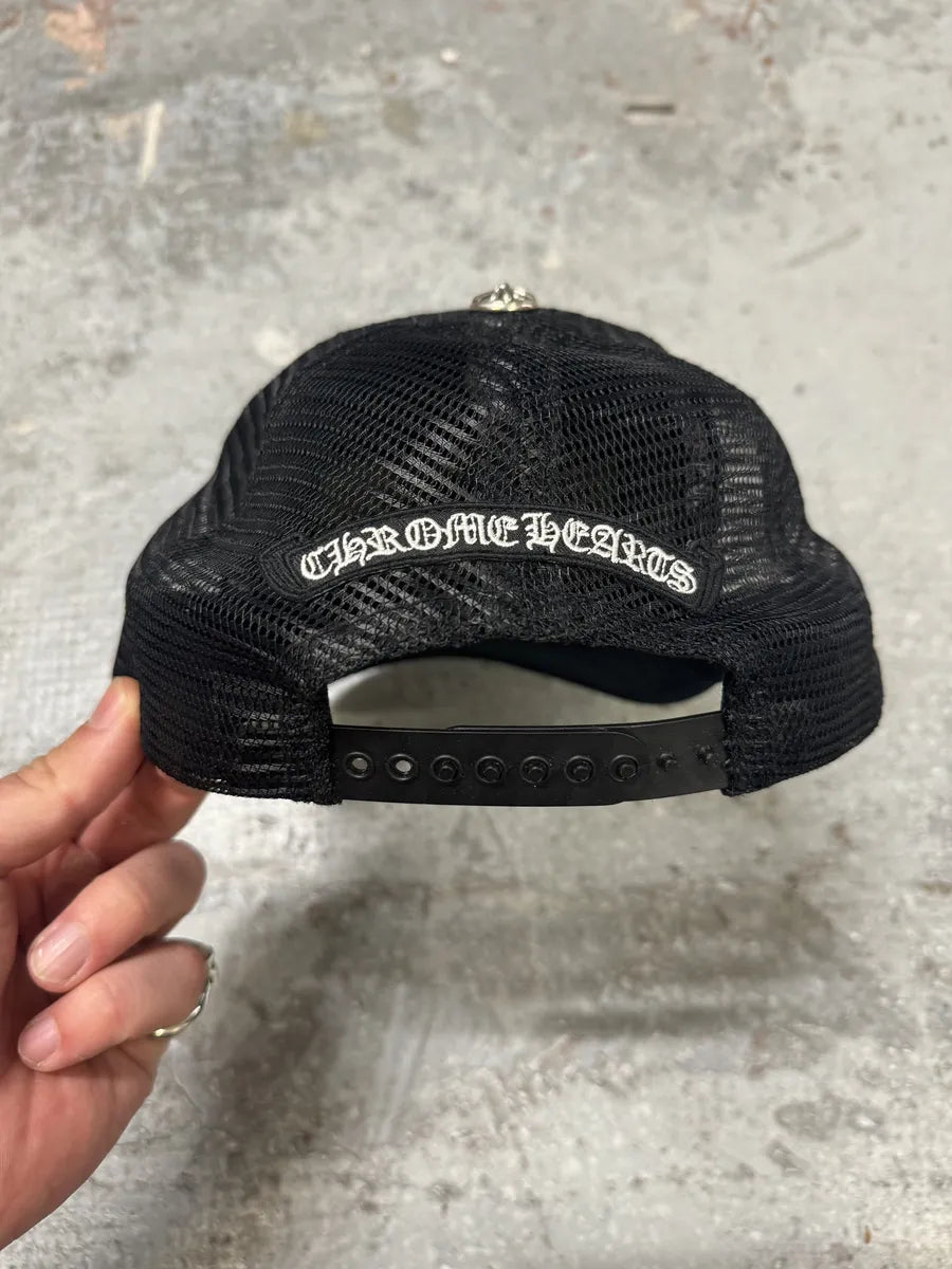 Chrome Hearts Hollywood Chomper Black Teeth Trucker Cap (OS) ssNLcOE 5