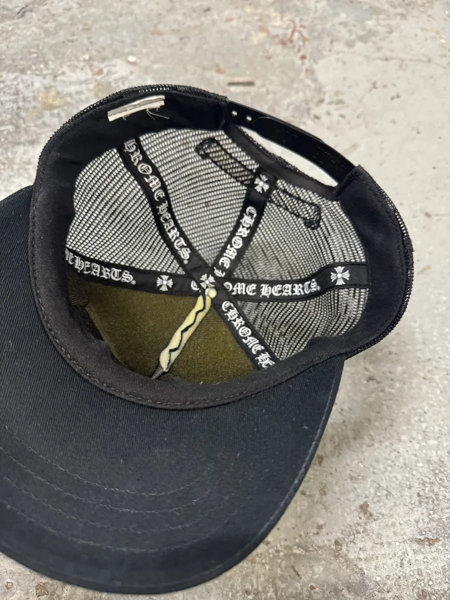 Chrome Hearts Hollywood Chomper Black Teeth Trucker Cap (OS) ssNLcOE 6