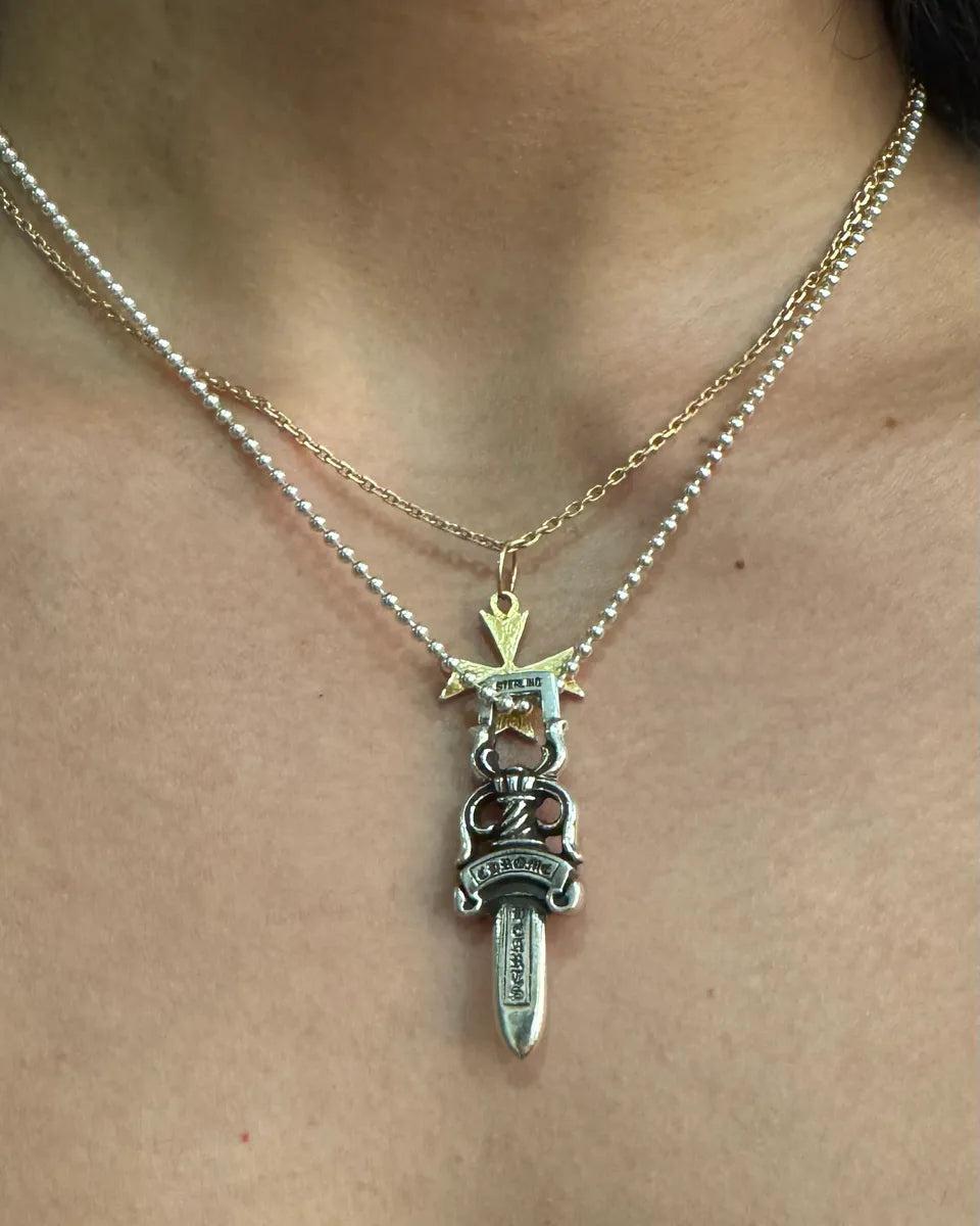 Chrome Hearts Large Dagger Silver 925 Pendant DbyfOow 2