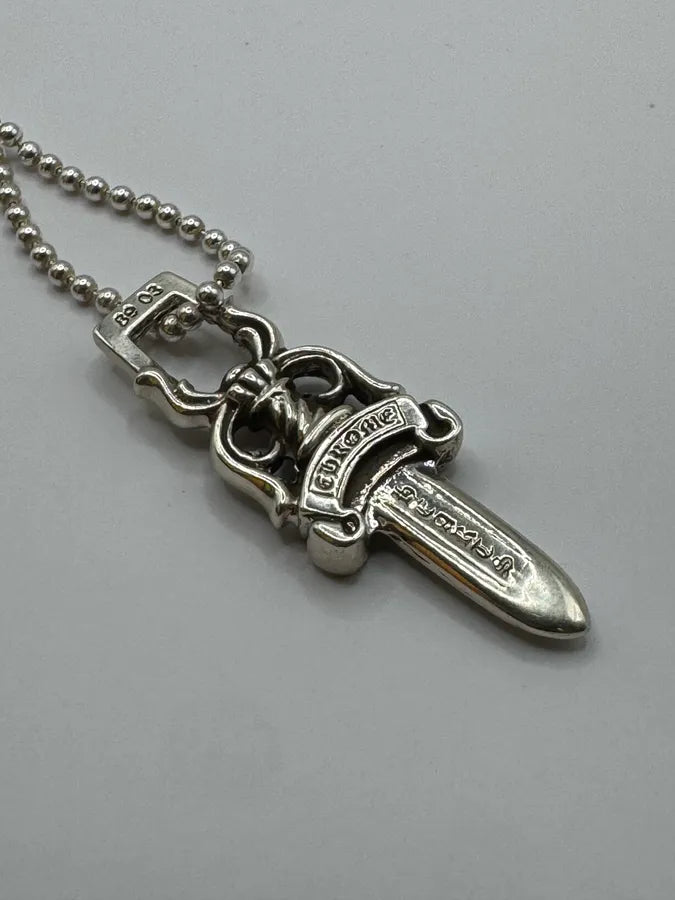 クロムハーツネックレス Large Dagger Pendant Silver Chrome Hearts Large Dagger Pendant – Justin Reed