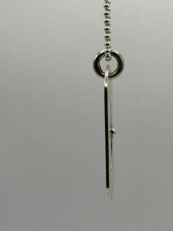 Chrome Hearts Large Dog Tag Tiny Cross Silver Pendant ONeygsv 8