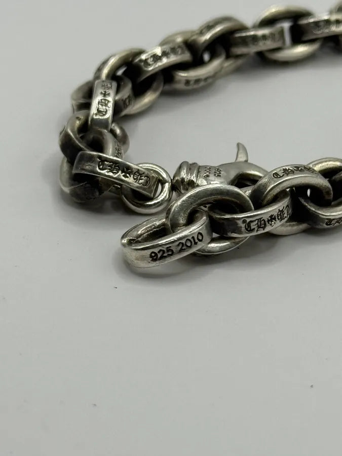 Chrome Hearts Large Paper Chain Silver 925 Bracelet zHuJuIS 11