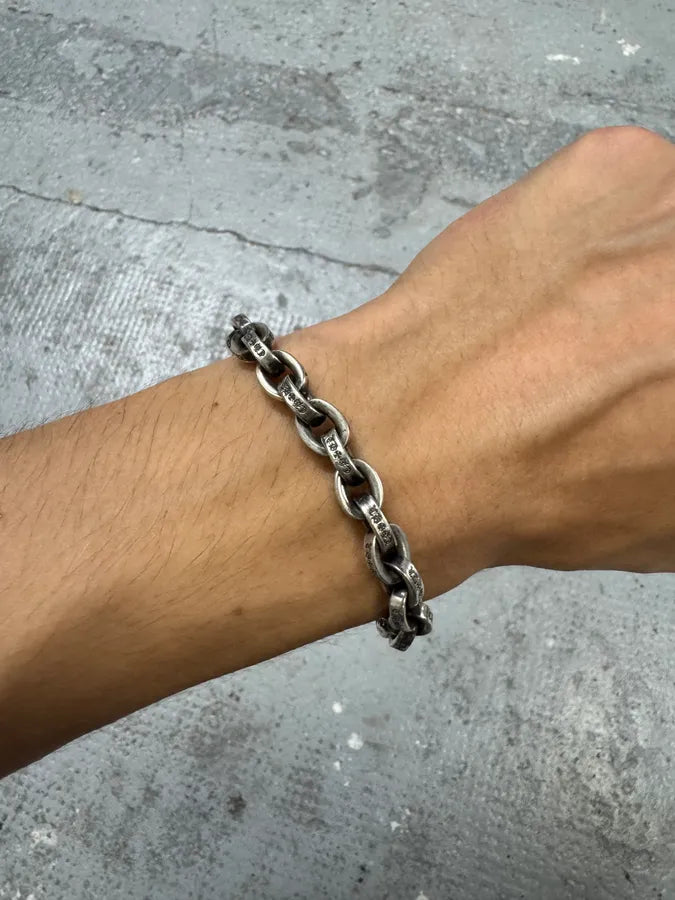 Chrome Hearts Large Paper Chain Silver 925 Bracelet zHuJuIS 12