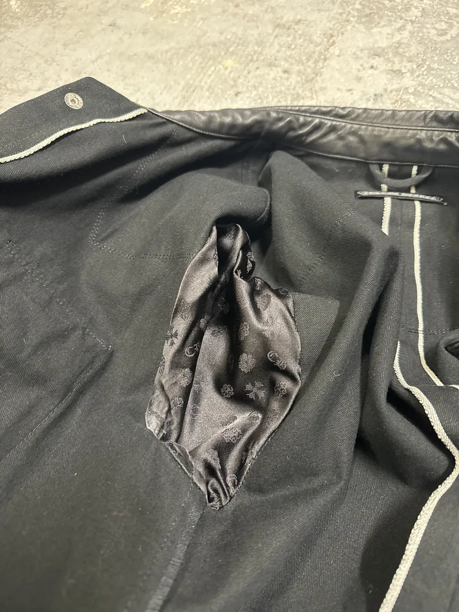 Chrome Hearts Leather Royal Cross Patch Shirt (M) 11