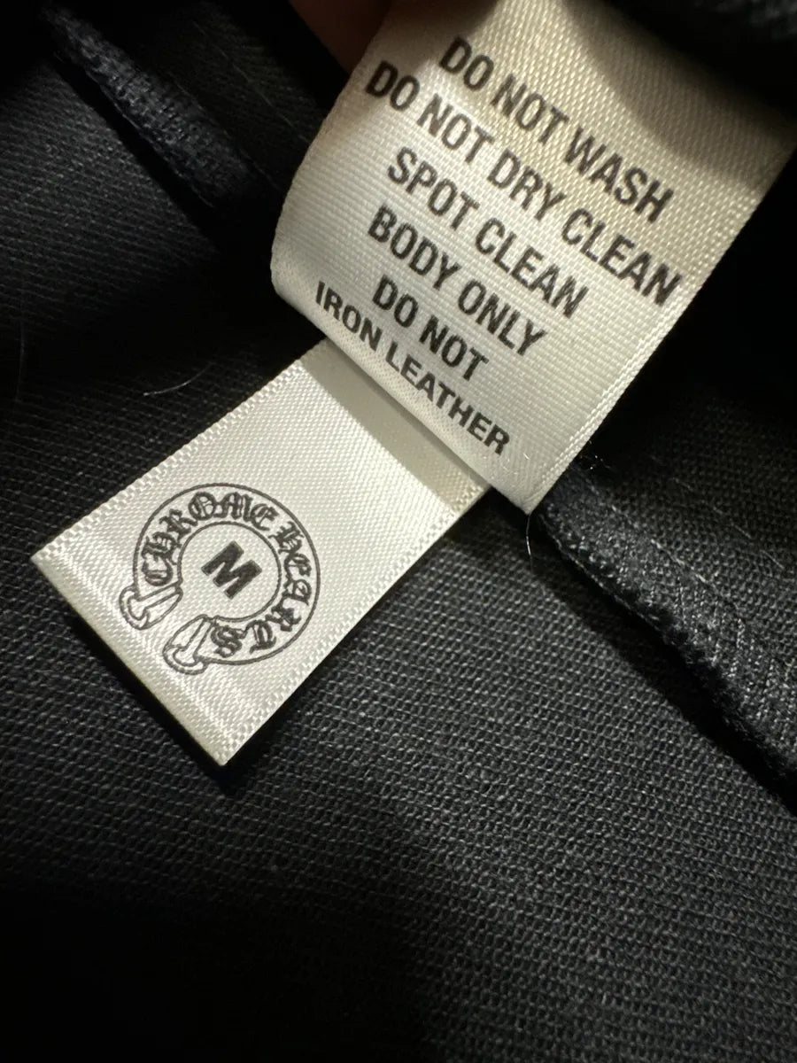 Chrome Hearts Leather Royal Cross Patch Shirt (M) 14